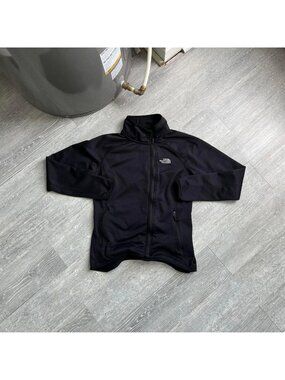 Black / White The North Face Full Zip-Up Sweater / Light Jacket